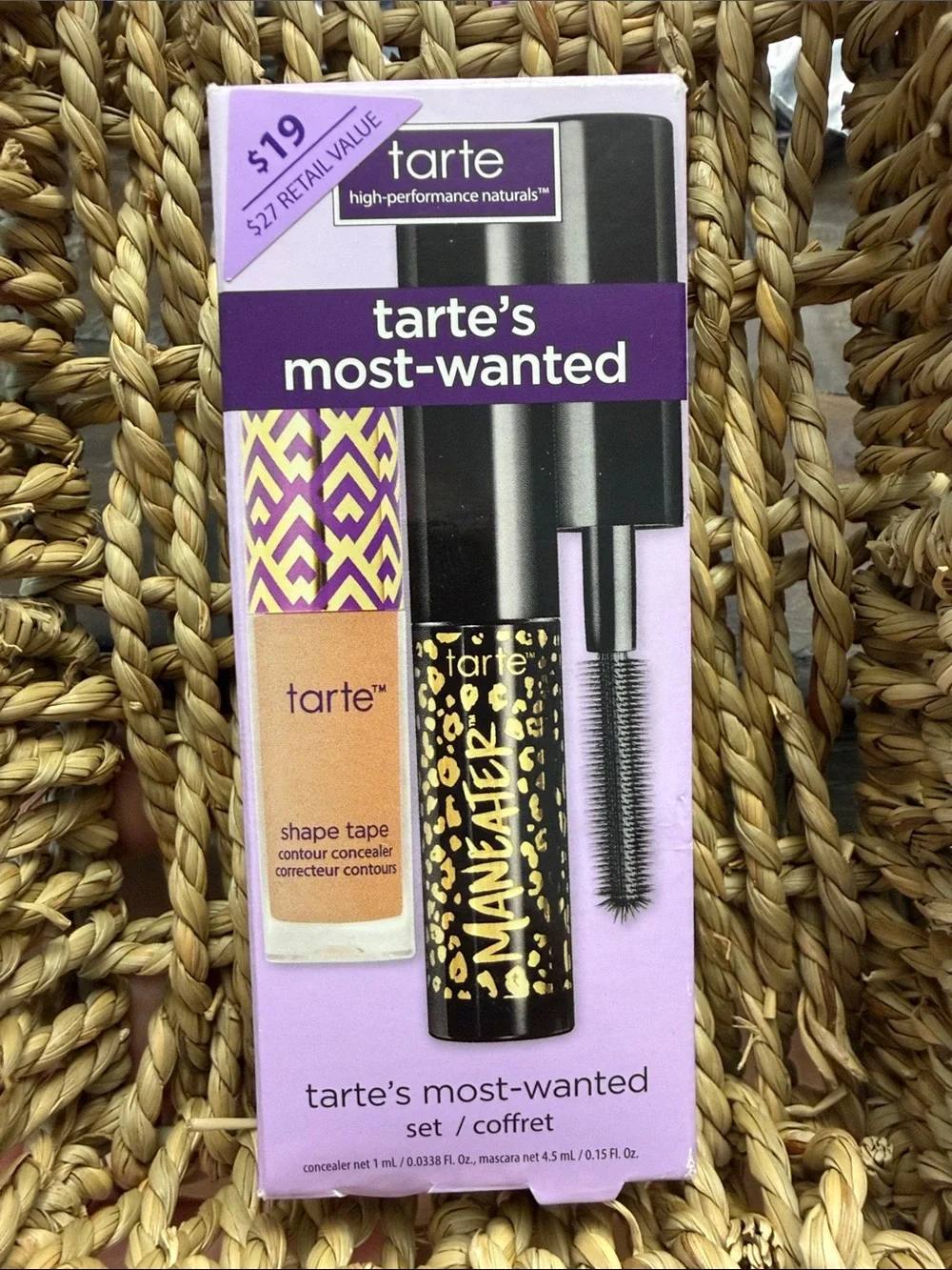 Tarte Most-Wanted Shape Tape Concealer 42S Tan Sand + Maneater Mascara